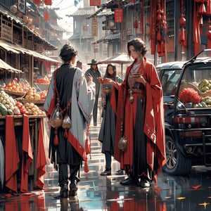 Market in another world It is sold to magical monsters and strange creatures. You hear the cries of merchants promoting their wares. There are even slaves and slaves.