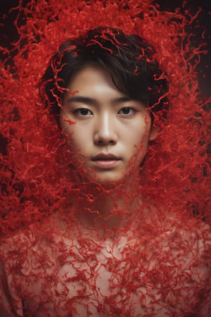 Engulfed By red, a portrait of a pretty asian young man, intricate detail, modern, 16k, digital art, artstation, cinematic lighting, vivid, professional 3d model analog film photo, a portrait of a pretty french young woman, faded film, desaturated, 35mm photo, grainy, vignette, vintage, Kodachrome, Lomography, stained, highly detailed, found footage . octane render, highly detailed, volumetric, dramatic lighting
 
,ghost person,cinematic  moviemaker style,x made of bath foam,shenshou