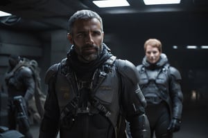 breathtaking cinematic photo imagine, dream of, Dune, Blade Runner 2049 Movie, director Denis Villeneuve, deckard in advanced tactical armor gear, beard and grizzled, dim light, darkness, cinematic, science fiction, futuristic, sci-fi epic, baroque cyberpunk, dim light, in a dark futuristic space ship, energy gates,, imagine, dream of, Dune, Blade Runner 2049 Movie, director Denis Villeneuve, deckard in advanced tactical armor gear, beard and grizzled, dim light, darkness, cinematic, science fiction, futuristic, sci-fi epic, baroque cyberpunk, dim light, in a dark futuristic space ship, energy gates, . 35mm photograph, film, bokeh, professional, 4k, highly detailed . award-winning, professional, highly detailed,directed by Denis Villeneuve,cip4rf,exosuit