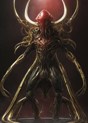red Alien, tubes all over his body, Scince Fiction, GHTEN,  (Cthulhu:0.8), ,sci_fi,futuristic alien,Movie Still,creature,science fiction