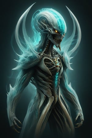 Futuristic Alien, Science Fiction, super spooky scary monster, futuristic alien, science fiction, intricately detailed, ((best quality, masterpiece)), digital painting,  
,Extremely Realistic,xray,futuristic alien,tranzp