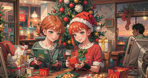 Happy family, meal, McD, 🍟, 🎄, 🎁, ❄️ by cowart 