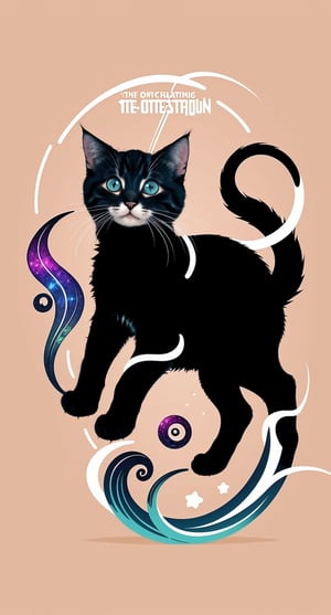 A whimsical illustration of a kitten's tattoo, surrounded by colorful vector shapes and swirling patterns. The kitten's face is adorned with a matching tattoo logo, complete with tiny ink . Soft pastel hues and subtle shading bring the adorable scene to life.,dragon,Illustration,nodf_lora