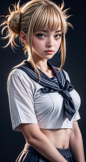 {{masterpiece}}},  {{{best quality}}},  {{{ultra-detailed}}},  {cinematic lighting},  {illustration}, 1girl, toga_himiko
school uniform, serafuku, sailor collar, sexy breasts,  pretty eyes,  pretty face, perfect breasts, 3DMM, prefect eyes, detailed eyes, 