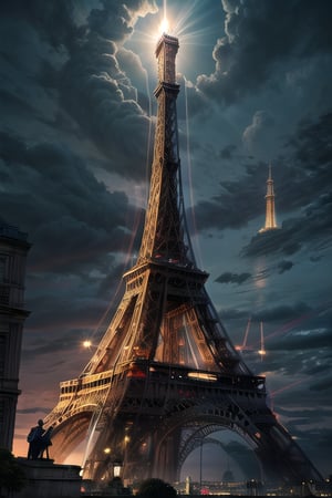 Jules Verne's Dream, Eifel Tower , Ultra Detailed,Ultra high Resolution,DonMASKTexXL , 