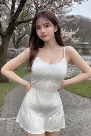 masterpiece,beautiful,extremely detailed,(ultra high res),(8k UHD best quality), (realistic, photo-realistic:1.37), depth_of,field, blurry_background, photo_inset,Dramatic lighting,reference_inset,photo_background,black_eyes,photorealistic,looking_at_viewer,1girl,shiny skin,detailed skin,smile,(((full body))),(((run with a smile))),(((White blouse))),(((being chased by a large group of men))),ai 