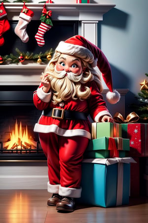 Imagine a dynamic scene with a happy and fun girl, playing with Santa Claus, in the living room, fireplace, Christmas tree, gifts.


PNG image format, sharp lines and edges, solid blocks of colors, 300+ dpi dots per inch, 16k ultra high definition, photorealistic: 1.5, photography, masterpiece, realistic, realism, photorealism, high contrast, digital art trending on Artstation ultra high definition. realistic detailed, detailed, skin texture, hyper detailed, realistic skin texture, facial features, best quality, ultra high resolution, high resolution, detailed, raw photo, sharpness, rich lens colors, hyper realistic realistic texture, lighting dramatic, unrealistic motor tendencies, ultra sharp, intricate details, vibrant colors, perfect feet, sexy legs, perfect hands, sexy arms, highly detailed skin, textured skin, defined body features, detailed shadows, narrow waist , big hips, aesthetic, blush, front view ,Santa Claus,Christmas,cs,christmas tree