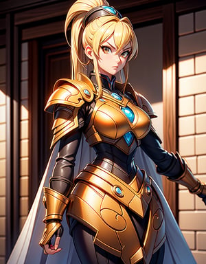 European and American women, A fashion model, shadow armor megaman x6:1:9, hyper ultra mega armor full power:1.9, tech, strong, warrior, space, war, full, imperial, buster, Glamour, paparazzi taking pictures of her, Blonde hair, Brown eyes, 8K, High quality, Masterpiece, Best quality, HD, Extremely detailed, voluminetric lighting, Photorealistic,perfecteyes,3DMM,DonMCyb3rN3cr0XL  ,Chinese general