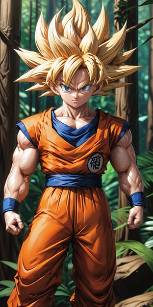 the adult son goku ssj3 full power figure, with his iconic orange Keiko Gi suit, full body, blonde_very_long_hair, blue_perfect_eyes, increase your Chi with all your strength
, (forest background:1.9).




by Greg Rutkowski, artgerm, Greg Hildebrandt, and Mark Brooks, full body, Full length view, PNG image format, sharp lines and borders, solid blocks of colors, over 300ppp dots per inch, 32k ultra high definition, 530MP, Fujifilm XT3, cinematographic, (photorealistic:1.6), 4D, High definition RAW color professional photos, photo, masterpiece, realistic, ProRAW, realism, photorealism, high contrast, digital art trending on Artstation ultra high definition detailed realistic, detailed, skin texture, hyper detailed, realistic skin texture, facial features, armature, best quality, ultra high res, high resolution, detailed, raw photo, sharp re, lens rich colors hyper realistic lifelike texture dramatic lighting unrealengine trending, ultra sharp, pictorial technique, (sharpness, definition and photographic precision), (contrast, depth and harmonious light details), (features, proportions, colors and textures at their highest degree of realism), (blur background, clean and uncluttered visual aesthetics, sense of depth and dimension, professional and polished look of the image), work of beauty and complexity. perfectly complete symmetrical body.
(aesthetic + beautiful + harmonic:1.5), (ultra detailed face, ultra detailed eyes, ultra detailed mouth, ultra detailed body, ultra detailed hands, ultra detailed clothes, ultra detailed background, ultra detailed scenery:1.5),

3d_toon_xl:0.8, JuggerCineXL2:0.9, detail_master_XL:0.9, detailmaster2.0:0.9, perfecteyes-000007:1.3,more detail XL,SDXLanime:0.8, LineAniRedmondV2-Lineart-LineAniAF:0.8, EpicAnimeDreamscapeXL:0.8, ManimeSDXL:0.8, Midjourney_Style_Special_Edition_0001:0.8, animeoutlineV4_16:0.8, perfect_light_colors:0.8, CuteCartoonAF, Color, multicolor,dragon ball