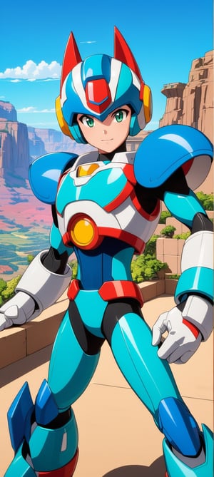 alone, looking at viewer, gloves, 1 boy, mouth closed, green eyes, upper body, male focus, white gloves, helmet, serious, android, arm cannon, x_buster, Protoman \(mega man\), shoulder_armor, drillmor, spikes, style Akira Kitamura design, perfect lines, perfect details, perfect lines, hyper detailed, official style, cartoon,




Perfect proportions, Strong brightness, intricate details, vibrant colors, detailed shadows, perfect borders,

PNG image format, sharp lines and borders, solid blocks of colors, over 300ppp dots per inch, (anime:1.9), 2D, High definition RAW color professional photos, photo, masterpiece, ProRAW, high contrast, digital art trending on Artstation ultra high definition detailed anime, detailed, hyper detailed, best quality, ultra high res, high resolution, detailed, sharp re, lens rich colors, ultra sharp, (sharpness, definition and photographic precision), (blur background, clean and uncluttered visual aesthetics, sense of depth and dimension, professional and polished look of the image), work of beauty and complexity. (aesthetic + beautiful + harmonic:1.5), (ultra detailed background, ultra detailed scenery, ultra detailed landscape:1.5),
fidelity and precision,
minute detail, clean image, exact image, polished shading, detailed shading, polychromatic tonal scale, wide tonal scale,Anime