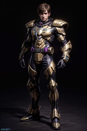 science fiction, (1male_boy:1.9), brunette short military hair curt, black eyes, purple and black colors ultimate mecha shadow armor sci-fi, full body, epic futuristic_tech background, standing pose,neotech,

PNG image format, sharp lines and edges, solid blocks of colors, 300+ dpi dots per inch, 32k ultra high definition, photorealistic: 1.5, photography, masterpiece, realistic, realism, photorealism, high contrast, digital art trending on Artstation ultra high definition. realistic detailed, detailed, skin texture, hyper detailed, realistic skin texture, facial features, best quality, ultra high resolution, high resolution, detailed, raw photo, sharpness, rich lens colors, hyper realistic realistic texture, lighting dramatic, unrealistic motor tendencies, ultra sharp, intricate details, vibrant colors, perfect feet, sexy legs, perfect hands, sexy arms, highly detailed skin, textured skin, defined body features, detailed shadows,  aesthetic, perfectly symmetrical body,

LineAniRedmondV2-Lineart-LineAniAF:0.8, SDXLanime:0.8, perfecteyes-000007:1.3, EpicAnimeDreamscapeXL:0.8,Midjourney_Style_Special_Edition_0001:0.8, 3DMM_V1 1: 0.8,3d_toon_xl:0.8,JuggerCineXL2:0.9,detail_master_XL:0.9, detailmaster2.0:0.9,mecha musume,eldritchtech