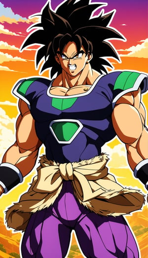 1boy, Broly, solo, yellow eyes,  black hair, male focus, pants, muscular, armor saiyan, teeth, scar, pectorals, abs, spiked hair, aura, no pupils, super saiyan, scar on face,  veins, muscular male, wristband, open mouth, sxar on chesr, purple pants, anime, artstyle, atyle Akira Toriyama design, perfect lines, perfect color, perfect, hyper detailed, artstyle, official style, cartoon,




Perfect proportions, Strong brightness, intricate details, vibrant colors, detailed shadows, perfect borders,

PNG image format, sharp lines and borders, solid blocks of colors, over 300ppp dots per inch, (anime:1.9), 2D, High definition RAW color professional photos, photo, masterpiece, ProRAW, high contrast, digital art trending on Artstation ultra high definition detailed anime, detailed, hyper detailed, best quality, ultra high res, high resolution, detailed, sharp re, lens rich colors, ultra sharp, (sharpness, definition and photographic precision), (blur background, clean and uncluttered visual aesthetics, sense of depth and dimension, professional and polished look of the image), work of beauty and complexity. (aesthetic + beautiful + harmonic:1.5), (ultra detailed background, ultra detailed scenery, ultra detailed landscape:1.5),
fidelity and precision,
minute detail, clean image, exact image, polished shading, detailed shading, polychromatic tonal scale, wide tonal scale,Character