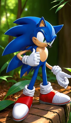 1boy, Sonic, solo, face, smile, closed mouth, male focus, dynamic pose, perfect face, perfect blue hair, perfect hands, perfect fingers, perfect green eyes, anime, perfect lines, perfect color, details, 1990s \(style\) , retro artstyle, oficial style, official style, Design by Naoto Ōshima, forest_flower_background,



Perfect Anatomy, Perfect proportions, Strong brightness on the face, Facial details, intricate details, vibrant colors, perfect feet, highly detailed skin, textured skin, defined body features, detailed shadows, narrow waist, aesthetic, PNG image format, sharp lines and borders, solid blocks of colors, over 300ppp dots per inch, 32k ultra high definition, 530MP, Fujifilm XT3, cinematographic, (anime:1.9), High definition RAW color professional photos, photo, masterpiece, ProRAW, high contrast, digital art trending on Artstation ultra high definition detailed, detailed, skin texture, hyper detailed, facial features, armature, best quality, ultra high res, high resolution, detailed, raw photo, sharp re, lens rich colors hyper realistic lifelike texture dramatic lighting unrealengine trending, ultra sharp, pictorial technique, (sharpness, definition and photographic precision), (contrast, depth and harmonious light details), (features, proportions, colors and textures at their highest degree of realism), (blur background, clean and uncluttered visual aesthetics, sense of depth and dimension, professional and polished look of the image), work of beauty and complexity. perfectly symmetrical body. (aesthetic + beautiful + harmonic:1.5), (ultra detailed face, ultra detailed perfect eyes, ultra detailed mouth, ultra detailed body, ultra detailed perfect hands, ultra detailed clothes, ultra detailed background, ultra detailed scenery:1.5),
