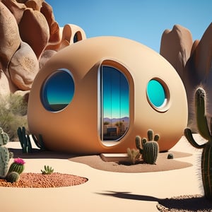 modern capsule, capsule house, desert, cactus, plant, rock, house, cerulean_concept_color, building, outdoors, no humans, day, sky, epic, futuristic, fantastic, future, fantasy, perfect, hyper detailed, realistic design, real details, reality, Perfect proportions, Strong brightness, intricate details, vibrant colors, detailed shadows, 


PNG image format, sharp lines and borders, solid blocks of colors, over 300ppp dots per inch, cinematographic, (photorealistic:1.9), High definition RAW color professional photos, photo, masterpiece, realistic, ProRAW, realism, photorealism, high contrast, digital, detailed, realistic texture, best quality, detailed, raw photo, ultra sharp, (sharpness, definition and photographic precision), (contrast, depth and harmonious light details), (textures at their highest degree of realism), (colors at their highest degree of realism), (proportions at their maximum degree of realism), (features at their highest degree of realism), (blur background, clean and uncluttered visual aesthetics, sense of depth and dimension, professional and polished look of the image), work of beauty and complexity. (aesthetic + beautiful + harmonic:1.5), (ultra detailed background, ultra detailed scenery, ultra detailed landscape:1.5), photographic fidelity and precision, reality, minute detail, clean image, exact image, polychromatic tonal scale, wide tonal scale,Building