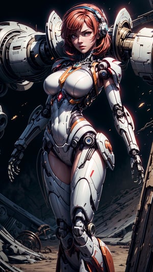science fiction, 1woman, red short military hair curt, light red eyes, mecha armor sci-fi bodysuits green_platinium color, high-tech cybernetic legs, (large mechanicals arms:1.9), hig-tech helmet, imposing bust protective armor, full body, epic futuristic_tech background, random pose,neotech,

PNG image format, sharp lines and borders, solid blocks of colors, over 300ppp dots per inch, 32k ultra high definition, 530MP, (photorealistic:1.5), High definition RAW color professional photos, photo, masterpiece, realistic, ProRAW, realism, photorealism, high contrast, digital art trending on Artstation ultra high definition detailed realistic, detailed, skin texture, hyper detailed, realistic skin texture, facial features, armature, best quality, ultra high res, high resolution, detailed, raw photo, sharp re, lens rich colors hyper realistic lifelike texture dramatic lighting unrealengine trending, ultra sharp, perfectly symmetrical body.

LineAniRedmondV2-Lineart-LineAniAF:0.8, SDXLanime:0.8, EpicAnimeDreamscapeXL:0.8,Midjourney_Style_Special_Edition_0001:0.8, 3DMM_V1 1: 0.8,3d_toon_xl:0.8,JuggerCineXL2:0.6,detail_master_XL:0.9, detailmaster2.0:0.9,mecha_girl_figure,MechanicalArms_v01 (1):0.4,