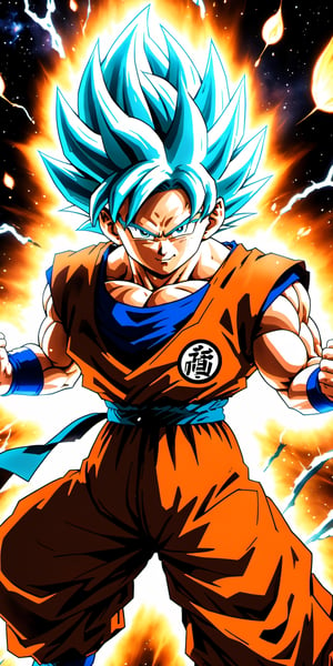 We can visualize the iconic character from the animated series Dragon Ball, Goku, in his maximum ultra instinct transformation, his hair, eyebrows and eyes pearl gray, with his characteristic orange suit. Flashes of light and electricity surround his entire body, a white glow. smiling. His ki is immense and mystical. His look is calm and satisfied. He is at the culmination of a great battle for the fate of his universe, and you can see his injured body. He is prepared to attack with one of his classic poses. The quality of the image and the details have to be worthy of one of the most famous characters in the entire history of anime and honor him as he deserves. which reflects the design and details style of the great Akira Toriyama.

athletic body. perfect hands and arms. perfectly detailed, defined and symmetrical eyes. highly detailed skin, textured skin, definite body features, detailed shadows, narrow waist. incredible face detail.

16k, masterpiece, best quality, 2D, Extremely detailed, voluminetric lighting, anime, cartoon

clothing,Zombie,lineart,Anime ,3d toon style,line anime,more detail XL,SDXLanime:0.8,LineAniRedmondV2-Lineart-LineAniAF:0.8,EpicAnimeDreamscapeXL:0.8,ManimeSDXL:0.8,Midjourney_Style_Special_Edition_0001:0.8,animeoutlineV4_16:0.8,perfect_light_colors:0.8,LineAniAF,CuteCartoonAF,Girl,Color