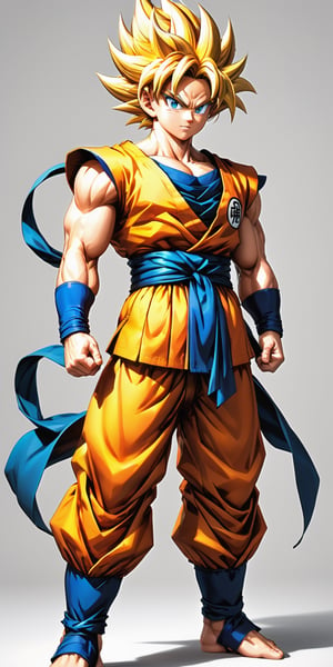 the adult son goku ssj1 full power figure, with his iconic orange Keiko Gi suit, full body, blonde hair, green_perfect_eyes, Namekku-sei forest background.




by Greg Rutkowski, artgerm, Greg Hildebrandt, and Mark Brooks, full body, Full length view, PNG image format, sharp lines and borders, solid blocks of colors, over 300ppp dots per inch, 32k ultra high definition, 530MP, Fujifilm XT3, cinematographic, (photorealistic:1.6), 4D, High definition RAW color professional photos, photo, masterpiece, realistic, ProRAW, realism, photorealism, high contrast, digital art trending on Artstation ultra high definition detailed realistic, detailed, skin texture, hyper detailed, realistic skin texture, facial features, armature, best quality, ultra high res, high resolution, detailed, raw photo, sharp re, lens rich colors hyper realistic lifelike texture dramatic lighting unrealengine trending, ultra sharp, pictorial technique, (sharpness, definition and photographic precision), (contrast, depth and harmonious light details), (features, proportions, colors and textures at their highest degree of realism), (blur background, clean and uncluttered visual aesthetics, sense of depth and dimension, professional and polished look of the image), work of beauty and complexity. perfectly complete symmetrical body.
(aesthetic + beautiful + harmonic:1.5), (ultra detailed face, ultra detailed eyes, ultra detailed mouth, ultra detailed body, ultra detailed hands, ultra detailed clothes, ultra detailed background, ultra detailed scenery:1.5),

3d_toon_xl:0.8, JuggerCineXL2:0.9, detail_master_XL:0.9, detailmaster2.0:0.9, perfecteyes-000007:1.3,more detail XL,SDXLanime:0.8, LineAniRedmondV2-Lineart-LineAniAF:0.8, EpicAnimeDreamscapeXL:0.8, ManimeSDXL:0.8, Midjourney_Style_Special_Edition_0001:0.8, animeoutlineV4_16:0.8, perfect_light_colors:0.8, CuteCartoonAF, Color, multicolor