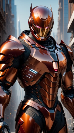 robot high-tech, futuristic:1.5, sci-fi:1.6, (garnet, brown and copper color:1.9), (full body:1.9), sophisticated, ufo, ai, tech, unreal, luxurious, hyper strong armor, Advanced technology of a Type V, epic high-tech futuristic city back ground

PNG image format, sharp lines and borders, solid blocks of colors, over 300ppp dots per inch, 32k ultra high definition, 530MP, Fujifilm XT3, cinematographic, (photorealistic:1.6), 4D, High definition RAW color professional photos, photo, masterpiece, realistic, ProRAW, realism, photorealism, high contrast, digital art trending on Artstation ultra high definition detailed realistic, detailed, skin texture, hyper detailed, realistic skin texture, facial features, armature, best quality, ultra high res, high resolution, detailed, raw photo, sharp re, lens rich colors hyper realistic lifelike texture dramatic lighting unrealengine trending, ultra sharp, pictorial technique, (sharpness, definition and photographic precision), (contrast, depth and harmonious light details), (features, proportions, colors and textures at their highest degree of realism), (blur background, clean and uncluttered visual aesthetics, sense of depth and dimension, professional and polished look of the image), work of beauty and complexity. perfectly symmetrical body.

(aesthetic + beautiful + harmonic:1.5), (ultra detailed face, ultra detailed eyes, ultra detailed mouth, ultra detailed body, ultra detailed hands, ultra detailed clothes, ultra detailed background, ultra detailed scenery:1.5),

3d_toon_xl:0.8, JuggerCineXL2:0.9, detail_master_XL:0.9, detailmaster2.0:0.9, perfecteyes-000007:1.3,Robotman1024,nhdsrmr