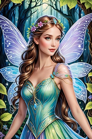 Immerse yourself in the ethereal world of the fairy with this enchanting coloring page prompt. Your task is to create a mesmerizing illustration that captures the otherworldly beauty and grace of a fairy. Emphasize delicate features such as intricate facial details and flowing, ethereal attire. Don't forget to highlight the translucent wings, allowing for intricate patterns and delicate shading.

Play with lighting techniques to evoke a magical ambiance—consider a soft, moonlit glow that enhances the fairy's presence. The background is crucial; transport the viewer to a mystical setting, whether it be a moonlit glade, a blooming garden, or a hidden forest nook. Incorporate natural elements like flowers, mushrooms, or ancient trees to enhance the fairy's environment.

Optimize the aspect ratio for visual impact, ensuring that the composition enhances the whimsical nature of the scene. This will allow individuals coloring the page to fully immerse themselves in the magical world you've crafted. The goal is to create a coloring page that not only entertains but also invites the viewer to believe in the enchantment that exists in the unseen corners of the world. Happy coloring!,COLR_001