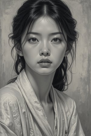 (masterpiece), painting , black & white, best quality,good anatomy, (1 girl), beautiful, Pierre-Auguste Renoir ~ Paul Peel ~ John Singer Sargent ~ Alexandre-Jacques Chantron ~ John William Godward ~ John William Waterhouse ~ Han-Wu Shen ~ Ishitaka Amano ~ Chakrapan Posayakrit ~ Kim Jung Gi ~ Kei Mieno ~ Ikushima Hiroshi ~ WLOP ~ William-Adolphe Bouguereau ~ Alphonse Mucha ~Luis Royo ~ Jock Sturges photography ~ Range Murata ~ beautiful woman, Ancient Thailand