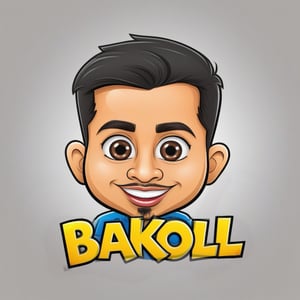 cartoon logo baklol (((बकLol))) 