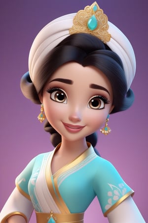 Adorable 3D Character, Jasmine \(Disney character\), 3D render, adorable character, 3D art