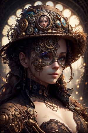 steampunk face,1girl solo,(masterpiece),(8k quality), (ultra-detailed), best shadow, (photorealistic:1.4), ((high res)), shade, backlighting, The portrait of a Brazilian woman with mulatto skin, depth of field, closeup, finely detailed, physically-based rendering, original, perfect lighting, smooth, hdr, 8k resolution,
(studio photography), cinematic lighting, gorgeous shot, portrait shot,
amazing reflection, great details,full body,
(simple background), 