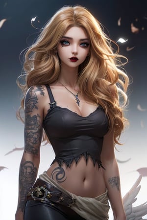 goth, black, vampire look, gothic girl, dark, shhh, eyeliner, tattoo, colorful hair, cinematic, jealous look, lighting, gothic maiden, side view, very nice pose, seductive posing, grunge, best quality, colorful, finely detailed beautiful eyes and detailed face, bust shot, model pose, angel wings, angel,
extremely detailed CG unity 8k wallpaper