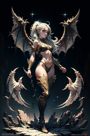 Girl ,Demon Wings , full_body, dynamic pose.Best Quality, Realistic, Realistic, Award-Winning Illustrations, (Intricate Details: 1.2), (Fine Details), (Intricate Details), (Cinematic Light, Best Quality Backlight), Clear Lines, Sharp Focus, Official Art, Unity 8k Wallpaper, Ridiculous, Incredibly Ridiculous, Fantasy Art, RTX, 
,better_hands,demonictech,Devilgirl,REALISTIC,More Detail,modelshoot style