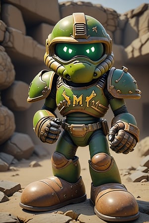 clmnt wearing a doomguy armor. clemente character . DCIM photo