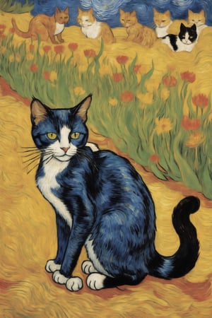 cats by Vincent Van Gogh