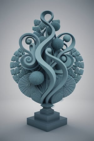 sculpture  . the pattern of God . sacred geometry . in shades of blue & green . abstract design . elegant . beautiful . calm .  peaceful . exquisite detail . 3D vector . soft lighting . focused on the character . 4K resolution . octane rendering,ArtComposition