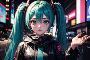 Hatsune Miku but its Cyberpunk