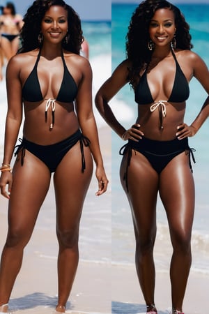 A black woman in bikini,photo r3al