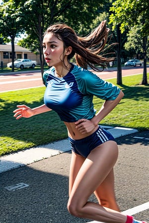 A runner Woman player. running.