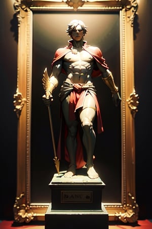 Statue of Dante as a warrior.