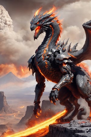 (("Fantasy" "Dragon" "Fire-breathing" "Artistic" "Dragon-inspired" "Volcanic landscape backdrop" "Digital illustration"))
Camera Shot: Panoramic
Camera Lens: Wide-angle
Create an artistic interpretation of a fire-breathing dragon in a fantasy setting with a volcanic landscape backdrop, inspired by the concept of dragons.

,fantasy00d,mecha,fire element,bailing_eastern dragon,cyborg style