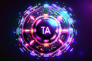(((TA TEXT))), ((TA Artificial intelligence)), Neon technology background, chip, neon technology sphere, technology concepts, intelligence concepts HD wallpaper,DonMCyb3rSp4c3XL