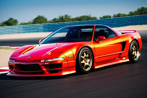 (((A photo realistic image of a 1994 Acura NSX))), ((Wide View)), (setting race track), ((wide shot)) , sharp, detailed car body , detailed tires, (masterpiece, best quality, ultra-detailed, 8K), race car, street racing-inspired, Drifting inspired, LED, ((Twin headlights)), (((Bright neon color racing stripes))), (Black racing wheels), Wheel spin showing motion, Show car in motion, Burnout,  wide body kit, modified car,  racing livery, masterpiece, best quality, realistic, ultra high res, (((depth of field))), (full dual color neon lights:1.2), (hard dual color lighting:1.4), (detailed background), (masterpiece:1.2), (ultra detailed), (best quality), intricate, comprehensive cinematic, magical photography, (gradients), glossy, Fast action style, Sideways drifting in to a turns, ,DonMPl4sm4T3chXL ,more detail XL,Movie Still