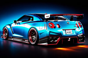 (((A photo realistic image of a Nissan GT-R Nismo))), ((wide shot)) , sharp, detailed car body , detailed tires, (masterpiece, best quality, ultra-detailed, 8K), race car, street racing-inspired, Drifting inspired, LED, ((Twin headlights)), (((Bright neon color racing stripes))), (Black racing wheels), Wheel spin showing motion, Show car in motion, Burnout,  wide body kit, modified car,  racing livery, masterpiece, best quality, realistic, ultra high res, (((depth of field))), (full dual color neon lights:1.2), (hard dual color lighting:1.4), (detailed background), (masterpiece:1.2), (ultra detailed), (best quality), intricate, comprehensive cinematic, magical photography, (gradients), glossy, Fast action style, Sideways drifting in to a turns, ,c_car,fire element