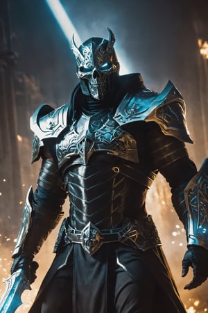 Techno Necromancer, a powerful and muscular hero, fuses the dark arts of necromancy with futuristic cybernetics. Wearing an ominous necrotic armor intertwined with advanced technology, Techno Necromancer commands a spectral sword, harnessing the power of the afterlife to vanquish foes in the futuristic battlegrounds.