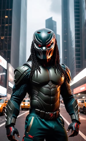 In the heart of the metropolis, the predator in the tracksuit reigns supreme, a silent and deadly guardian of the urban landscape, a reminder that even amidst the towering skyscrapers and bustling crowds, danger lurks in the shadows.