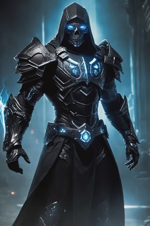 Techno Necromancer, a powerful and muscular hero, fuses the dark arts of necromancy with futuristic cybernetics. Wearing an ominous necrotic armor intertwined with advanced technology, Techno Necromancer commands a spectral sword, harnessing the power of the afterlife to vanquish foes in the futuristic battlegrounds.