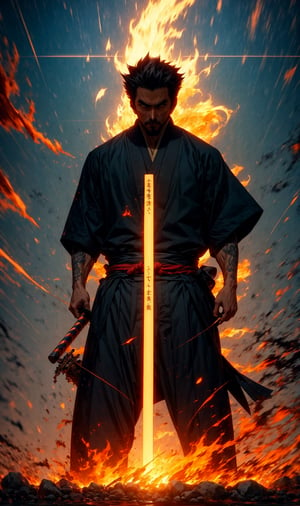 illustration of samurai Jin from (Samurai Champloo)
