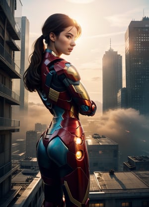 (1girl:1.3), solo,__body-parts__, beautiful ass, official art, unity 8k wallpaper, ultra detailed, beautiful and aesthetic, beautiful, masterpiece, entire body, best quality, RAW, masterpiece, super fine photo,, best quality, super high Resolution, photorealistic, sunlight, full body portrait, stunningly beautiful,, dynamic pose, delicate face, vibrant eyes, (side view), she is wearing a futuristic Iron Man mech, red and gold, Highly detailed abandoned warehouse background, detailed face, detailed complex busy background, messy, gorgeous, milky, high detailed skin, realistic skin details, visible pores, sharp focus, volumetric fog, 8k uhd, dslr camera, High quality, film grain, fair skin, photorealism, lomography, sprawling metropolis in a futuristic dystopia, view from below, translucent