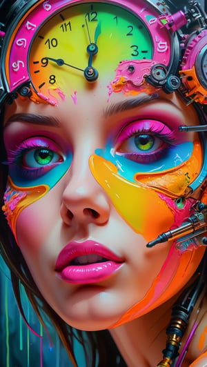 Time lapse oil painting super large || vivid colors " neon dreams",detailmaster2