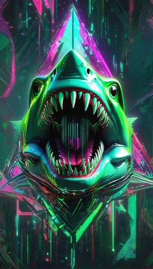 shark on the forest, urban painting, graffiti, glitch style, monster anatomy, open mouth, animal aura, danger aura, wisdom aura, zoom out, informatic error, visual error, 3D error, danger signal
,monster,DonMCyb3rSp4c3XL,nature