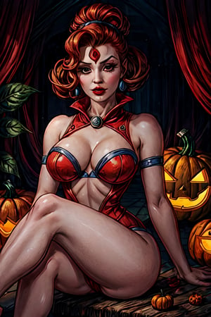 1girls breasts cleavage female female_only looking_at_viewer masters_of_the_universe pumpkinsinclair seductive seductive_look solo teela