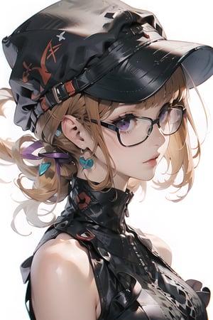 Persona 5, Futaba , long_orange_hair, purple eyes, glasses