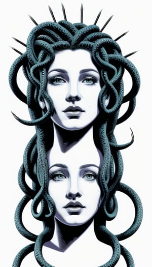 medusa animated with spear black fres